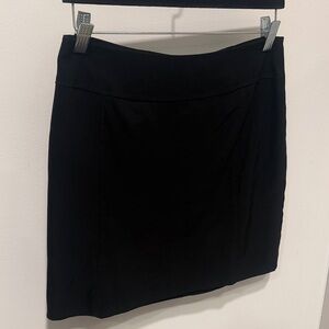 Wrapper Black Mini Pencil Skirt - Sleek Office Essential